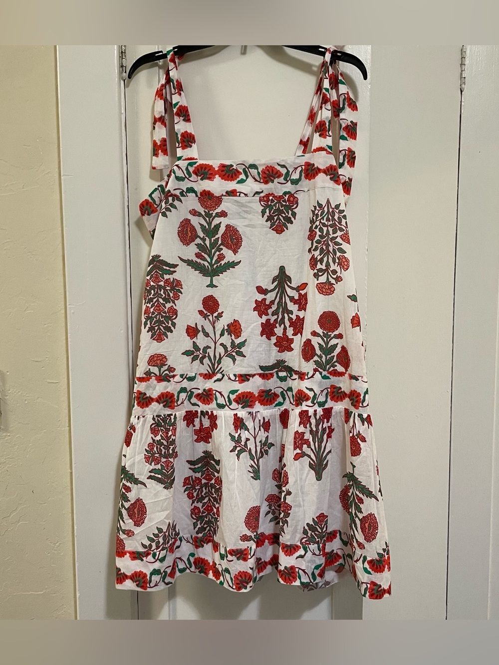 Ro’s Garden mini dress floral with Tie Straps xl